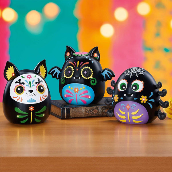 Day of the Dead LED Nightlights Dia De Lost Muertos Halloween Decor Set of 3 Unbranded